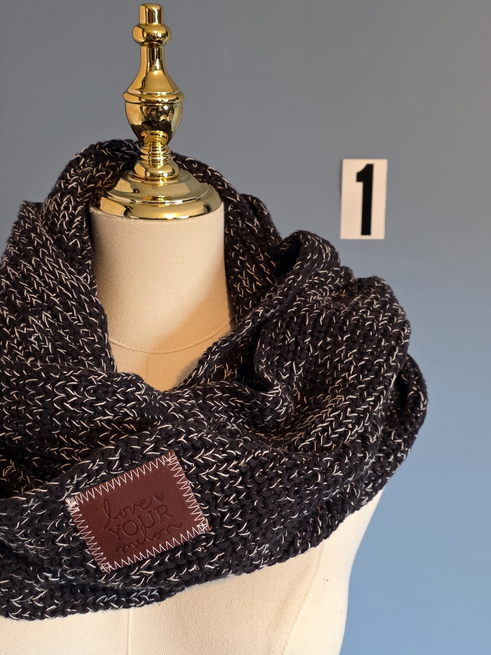 Love Your Melon Men’s Black Marled Knit Infinity Scarf